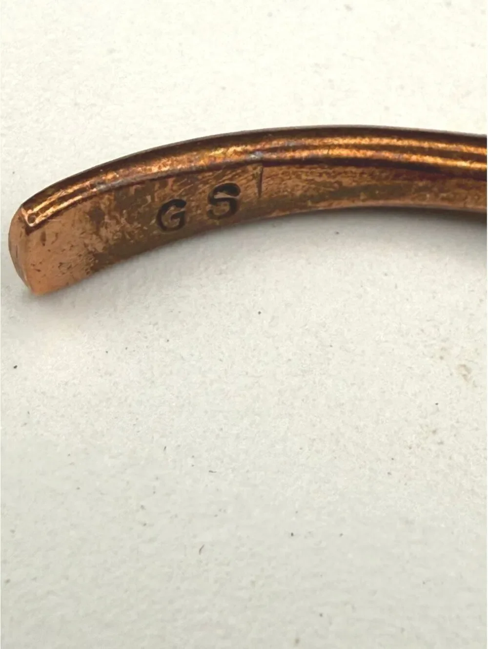 Artisan Copper Wave Cuff with Turquoise – Stamped 